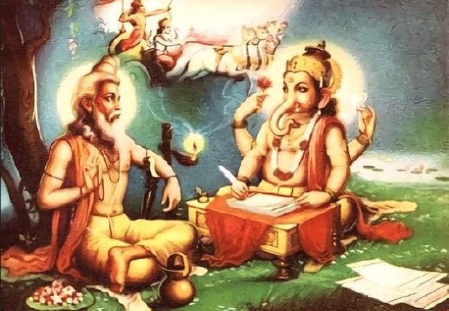 Maharshi Veda Vyasa and Lord ganesha