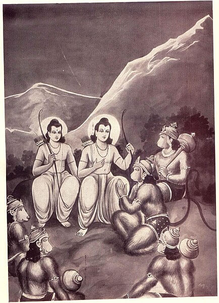 Rama and Sugriva discuss how to reach Lanka