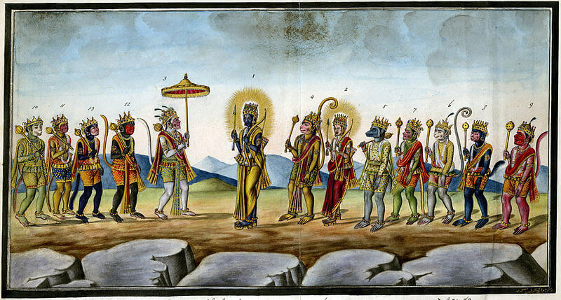 Rama with vanara sena in search of Sita