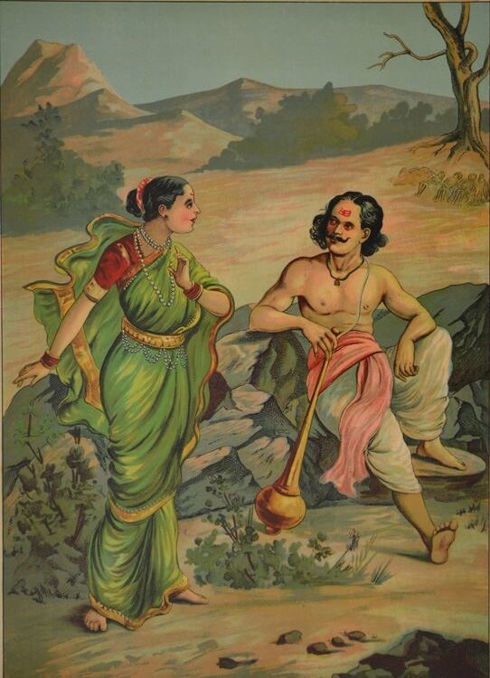 Bhima with his demon wife Hidimbi