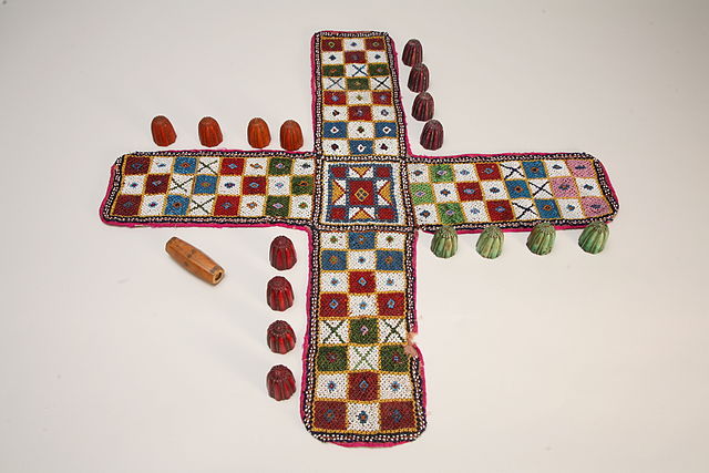 Representative image of Dyuta - a board game of dice, similar to Ludo