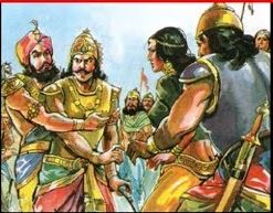 Duryodhana captured by Gandharva troops