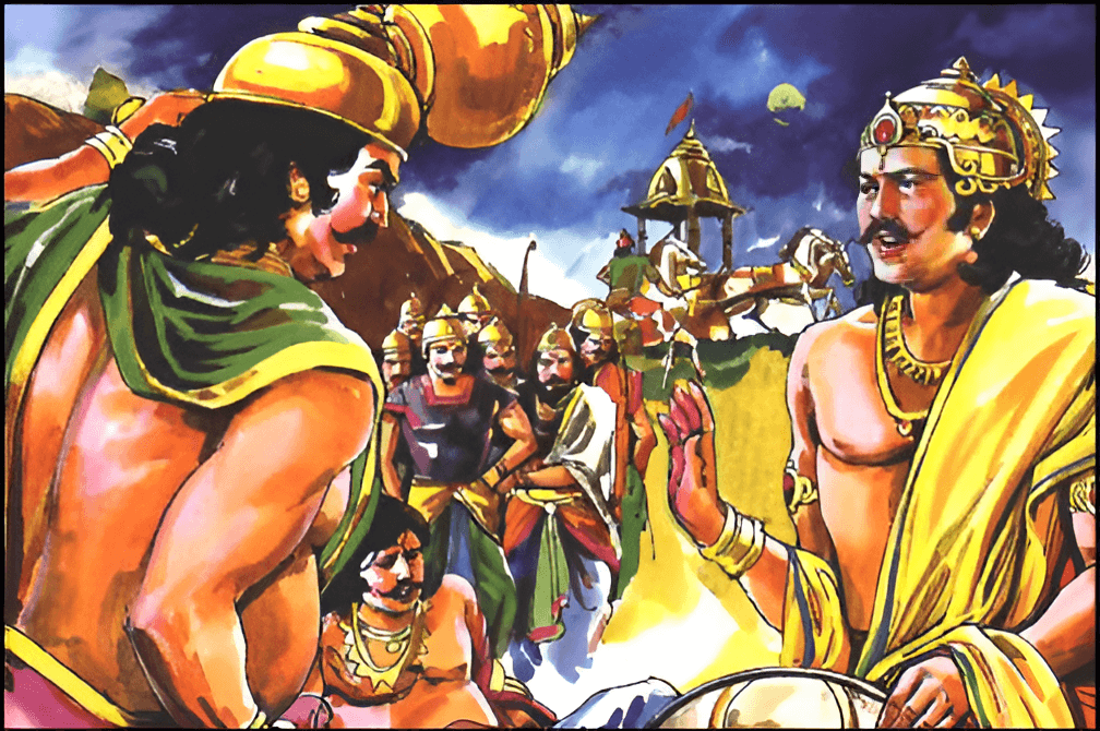 Sushamra and Trigarta warriors