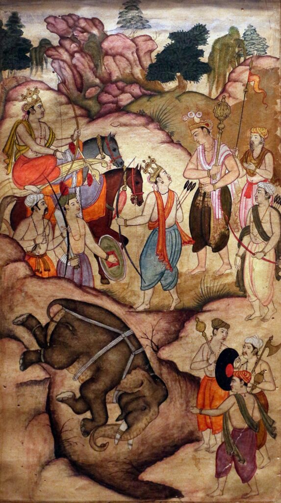 The elephant Ashwathama killed in the battlefield of Kurukshetra